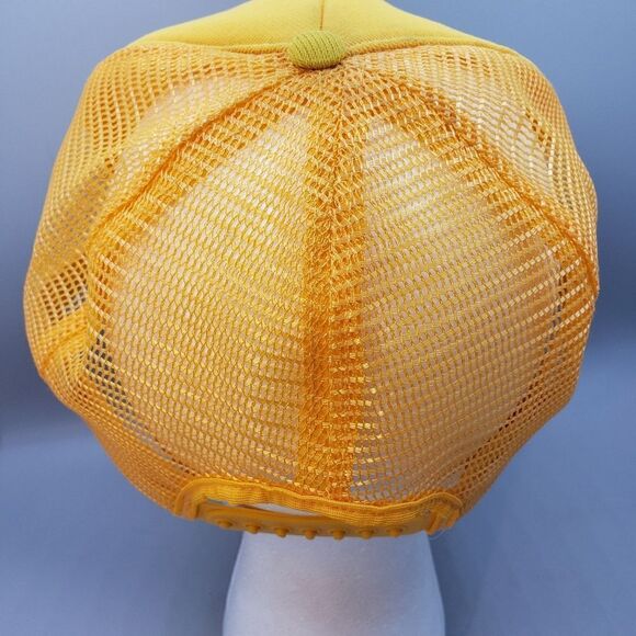 Vintage CASE Construction Equipment Snap Back Trucker Farmer Hat Cap Yellow - Picture 3 of 7